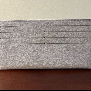 Louis Vuitton Calfskin Felicie Chain Card Holder Insert Tourterelle